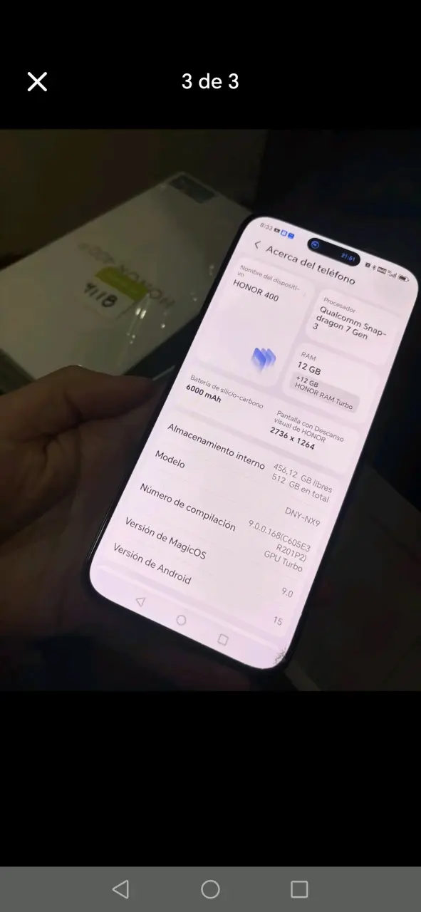 Smartphone Honor 400 512GB Negro - 3