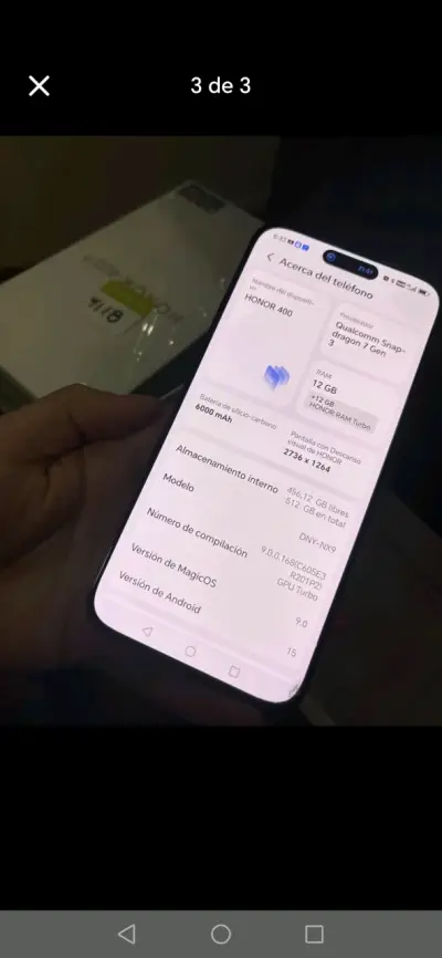 Smartphone Honor 400 512GB Negro - miniatura 3