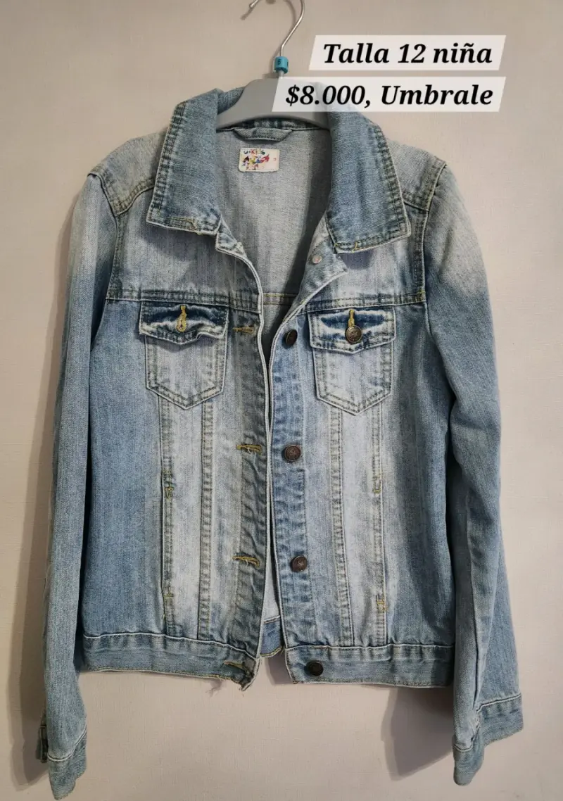 Chaqueta de mezclilla para niña talla 12