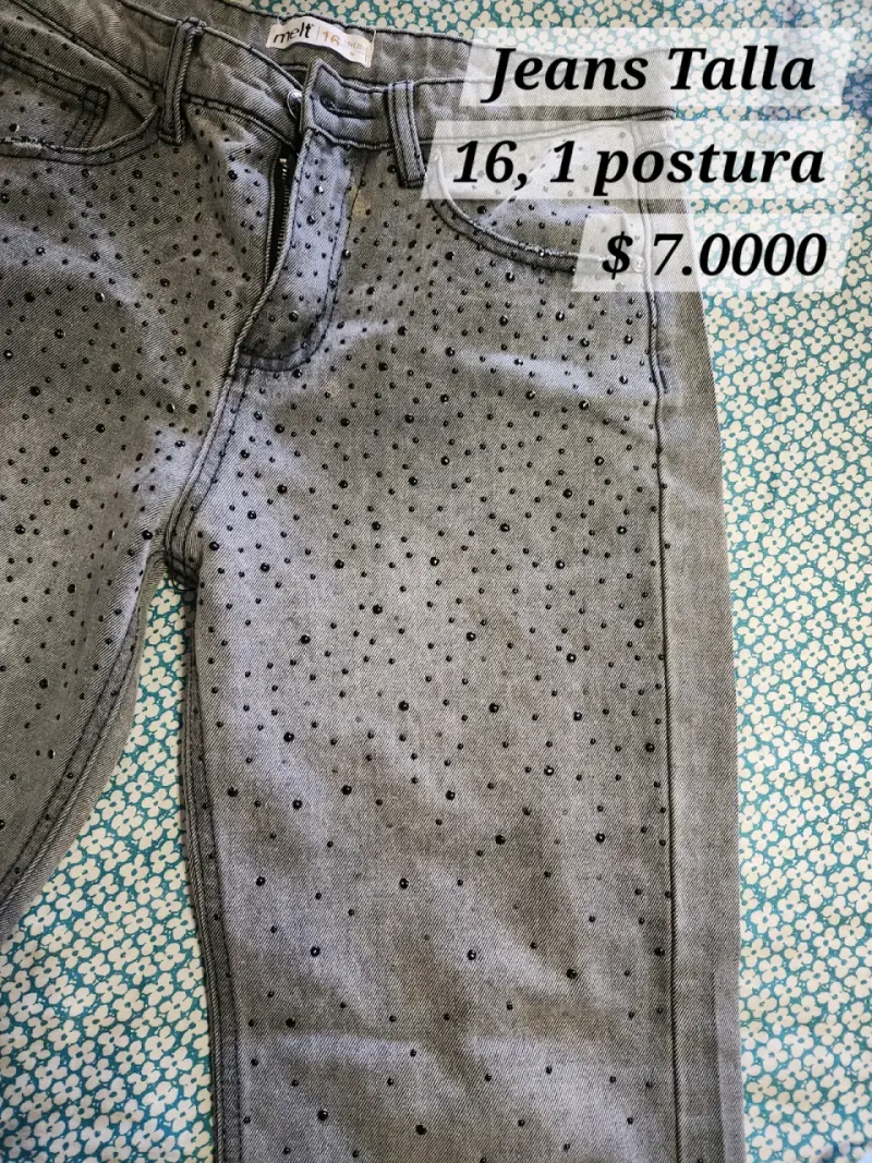 Jeans Melt talla 16 con diseño de puntos