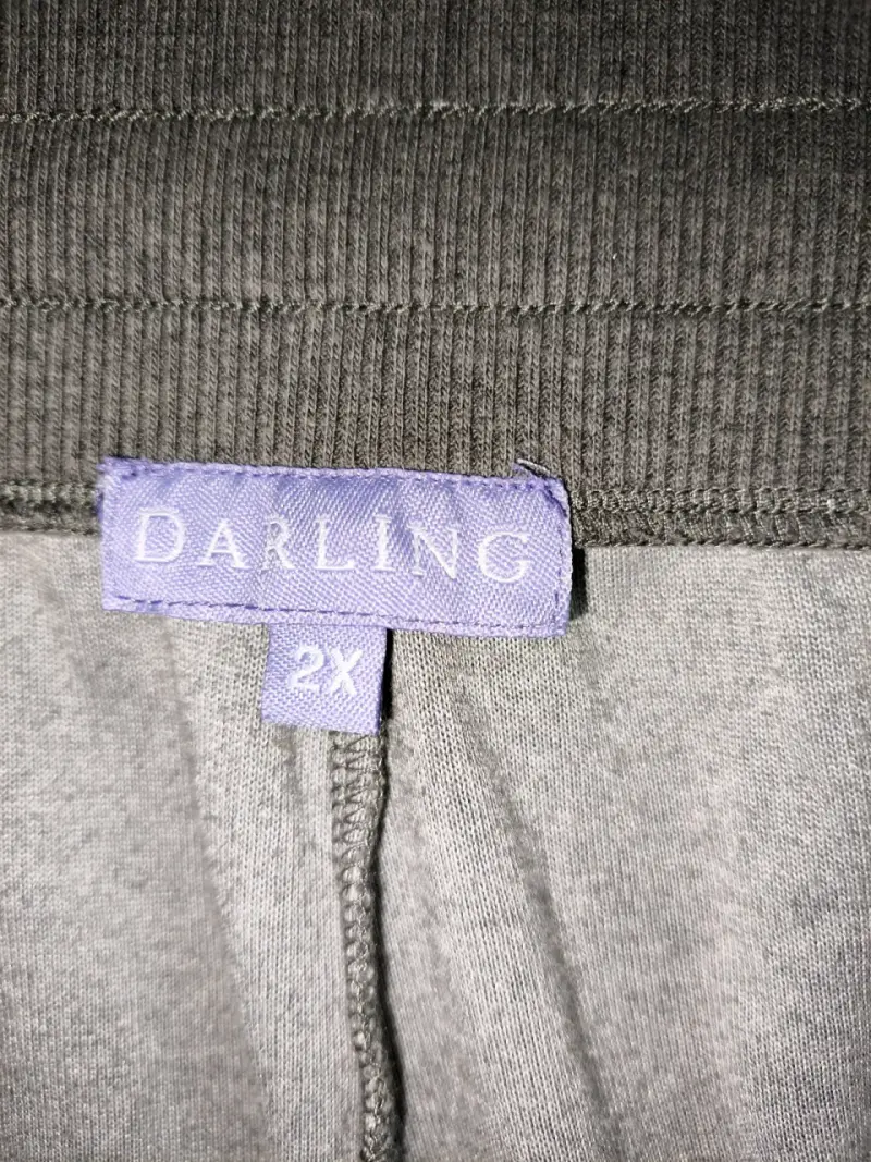 Pantalones de Plush gris Darling talla 2X - 2