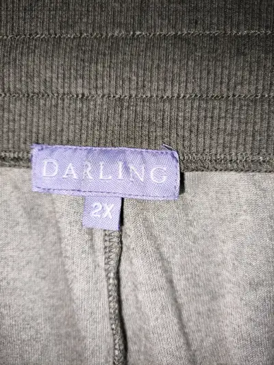 Pantalones de Plush gris Darling talla 2X - miniatura 2