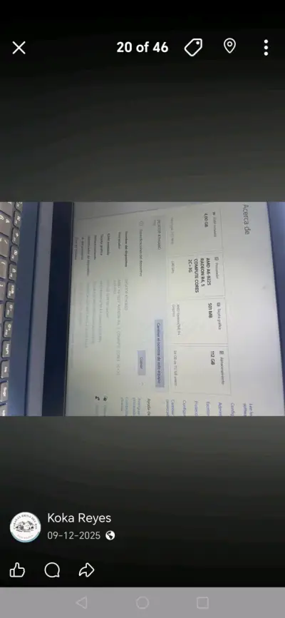 Laptop Lenovo azul en buen estado - miniatura 3