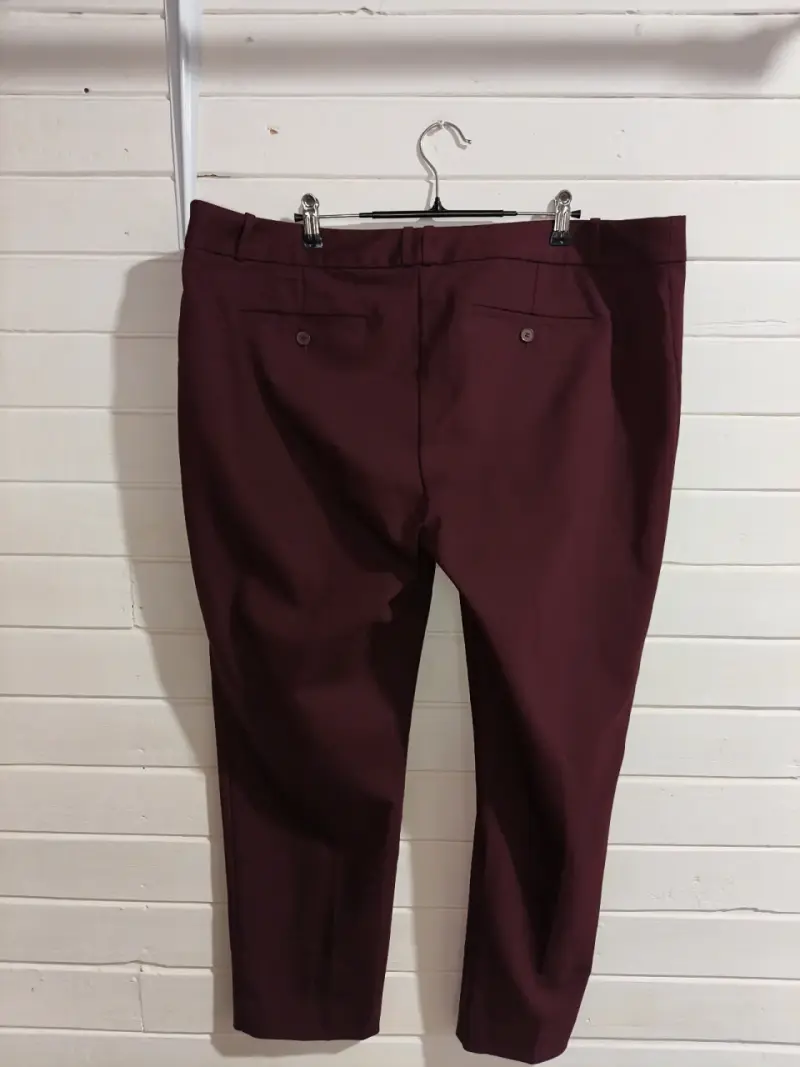 Pantalones de vestir burdeos para hombre - 2