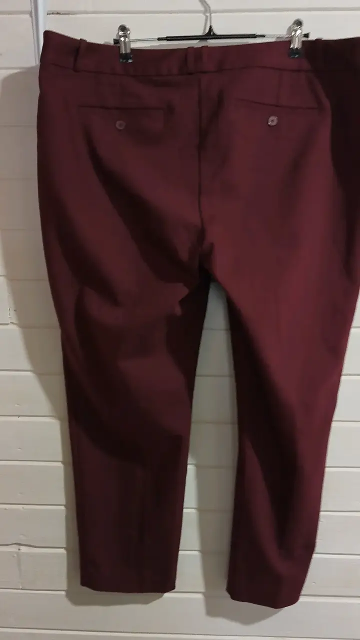 Pantalones de vestir burdeos para hombre - 3