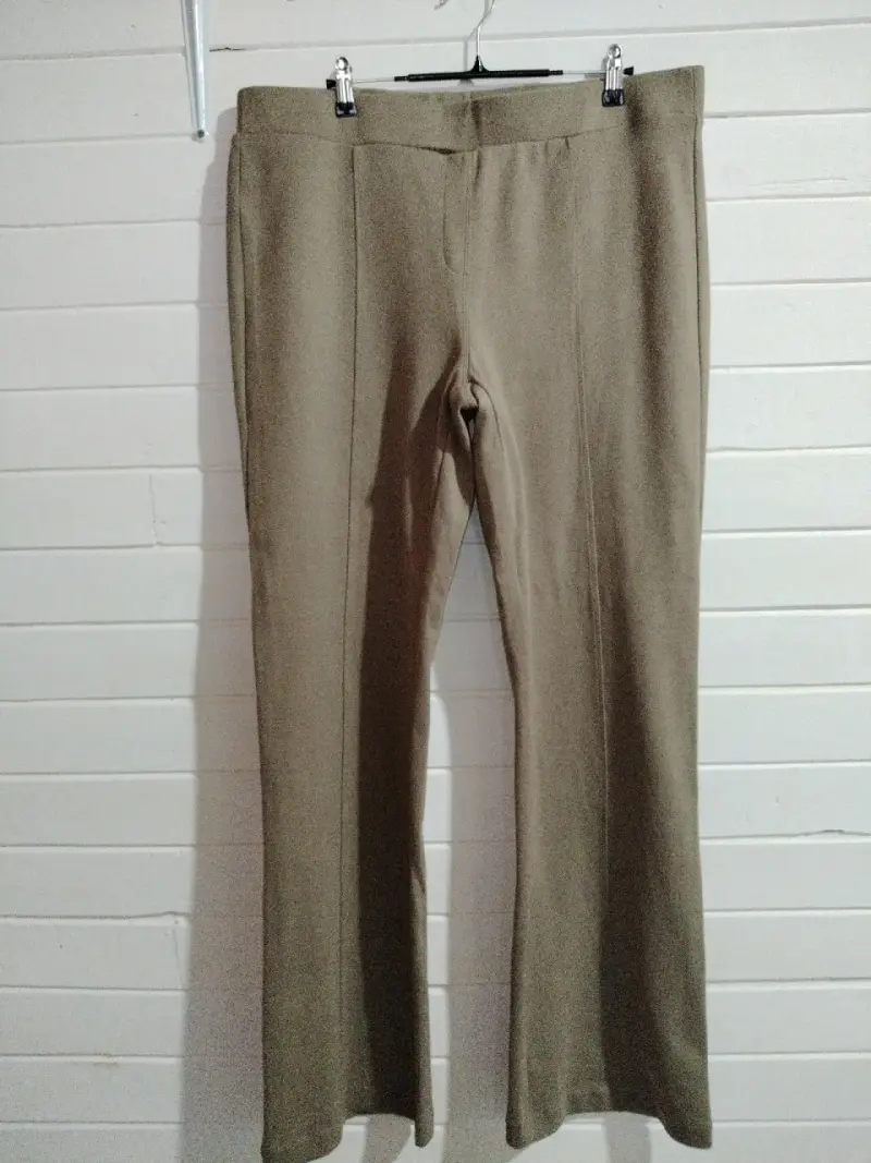 Pantalones de vestir beige para mujer - 2