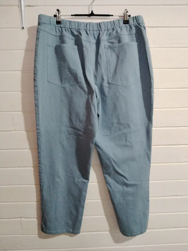 Pantalones azul claro para mujer talla grande - 3