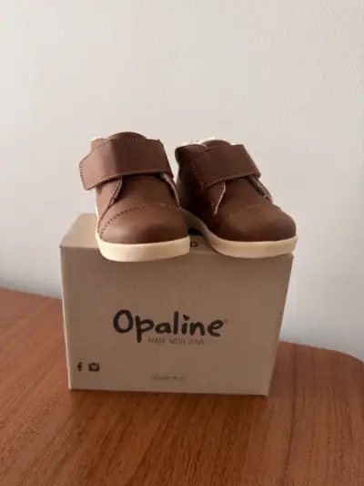 Botines de bebé Opaline café talla 19 - miniatura 1