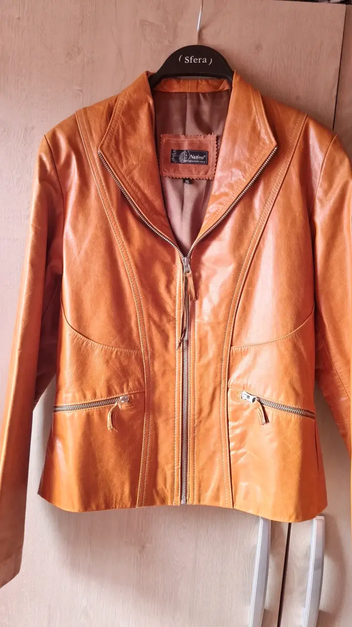 Chaqueta de cuero marca Nativo XL - 1