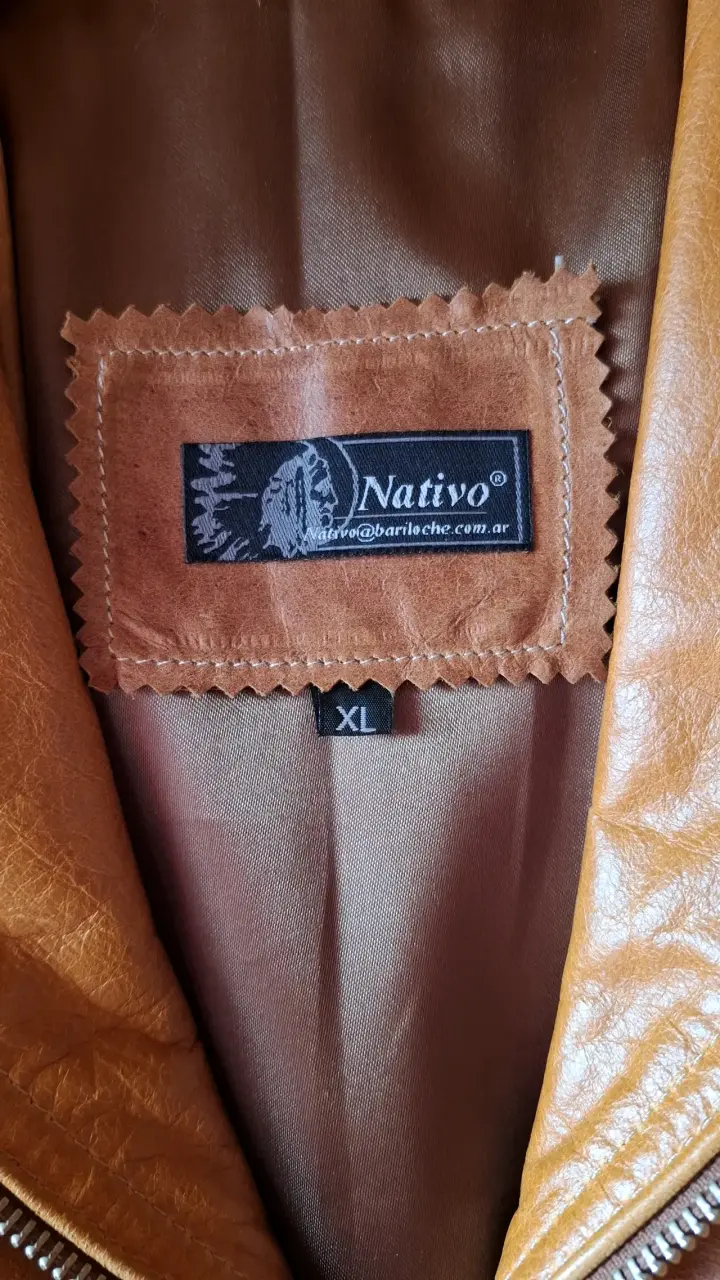 Chaqueta de cuero marca Nativo XL - 3