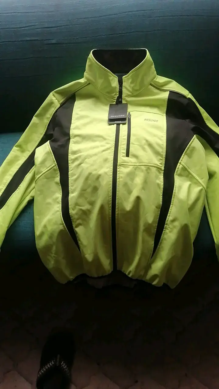 Chaqueta deportiva reflectante verde para ciclismo - 1