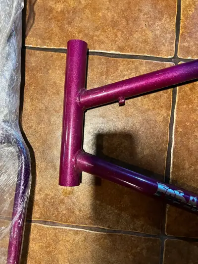 Cuadro de bicicleta mini velo morado bmx - miniatura 4