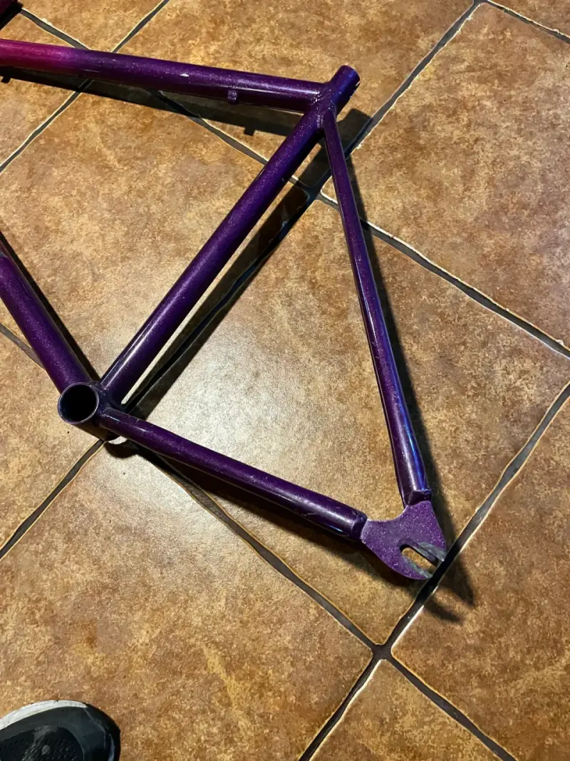 Cuadro de bicicleta mini velo morado bmx - 5