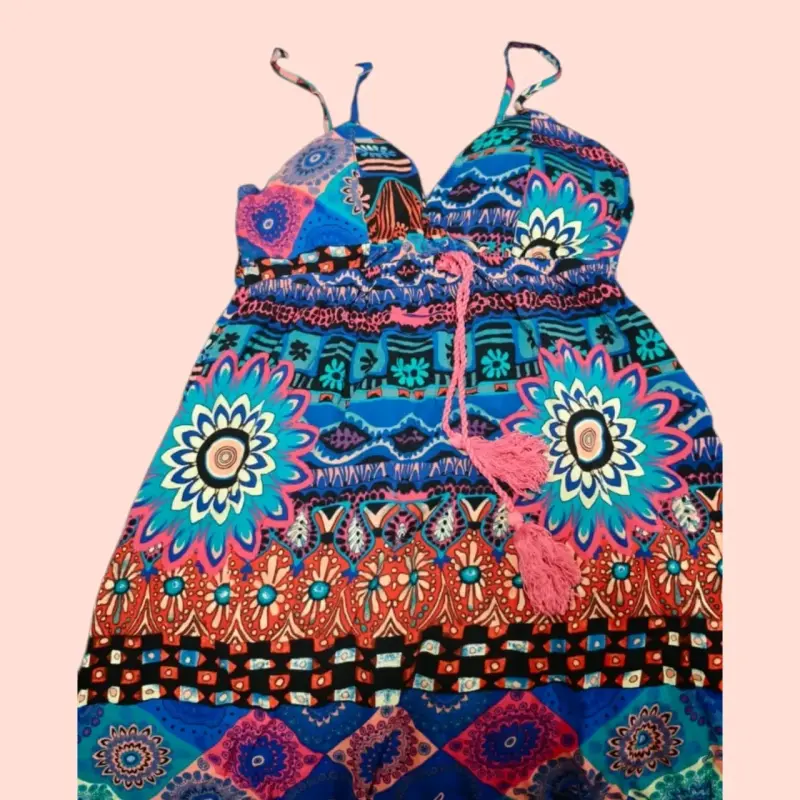 Vestido bohemio estampado colorido