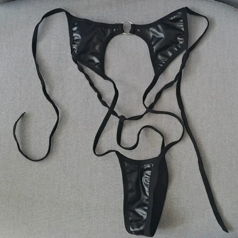 Microbikini negro de una pieza - 2