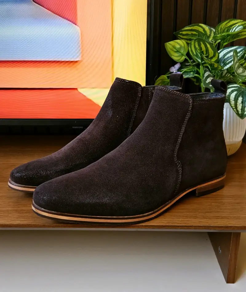 Botines de cuero café oscuro para hombre Marquis - 1