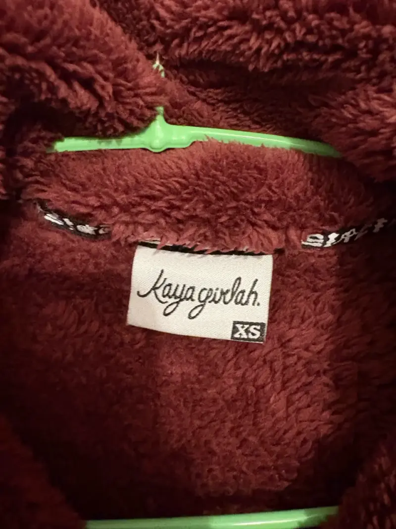 Chaqueta de felpa burdeos Kaya Girl XS - 2