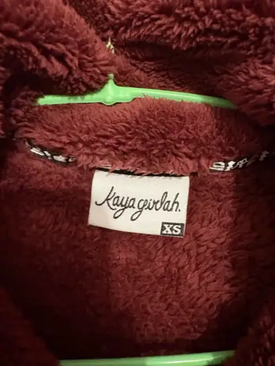 Chaqueta de felpa burdeos Kaya Girl XS - miniatura 2