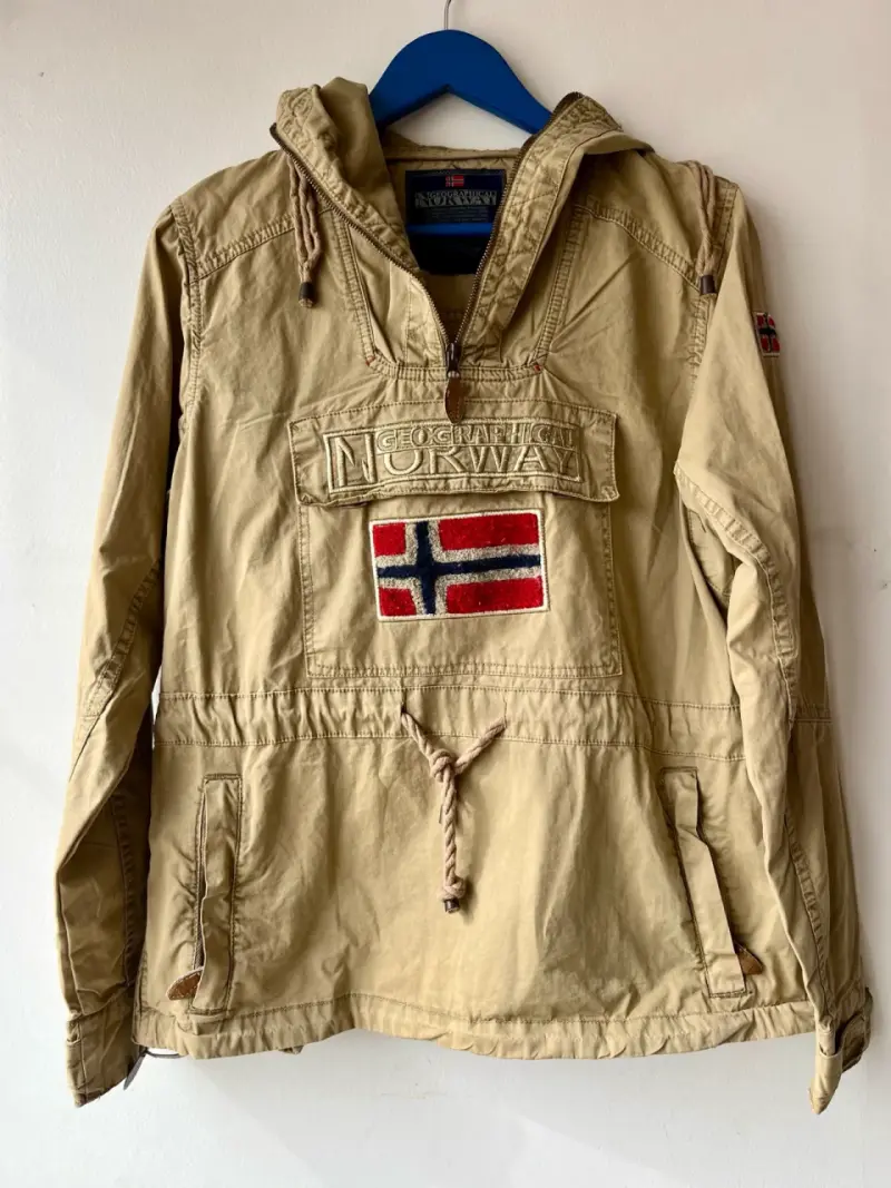 Chaqueta Geographical Norway Beige con Capucha - 1