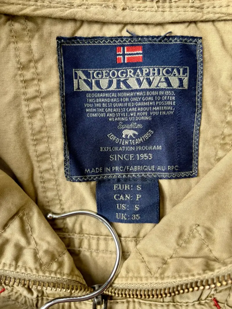 Chaqueta Geographical Norway Beige con Capucha - 5