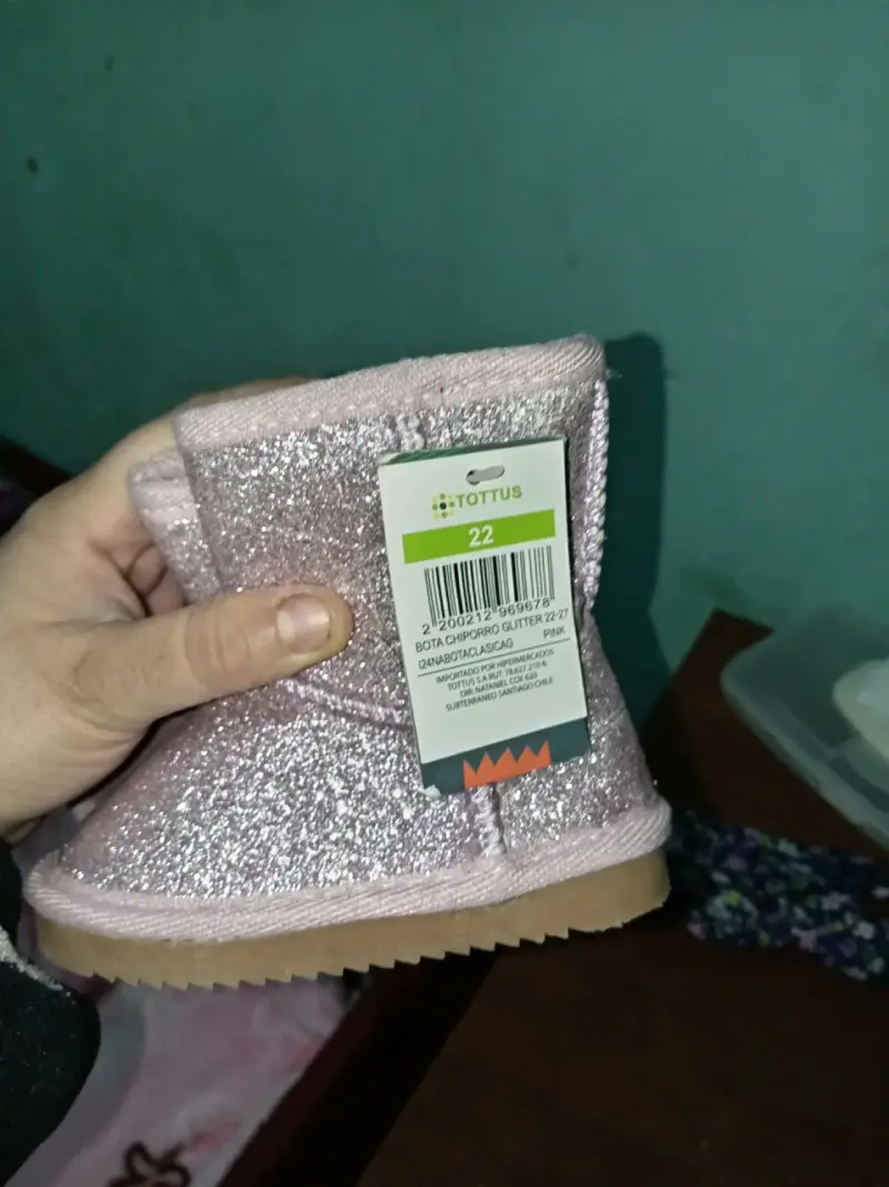 Botas de niña brillantes talla 22 - 2