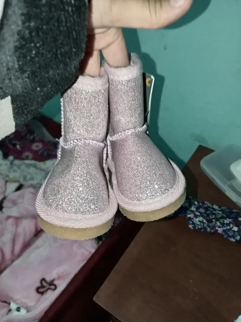 Botas de niña brillantes talla 22 - 4