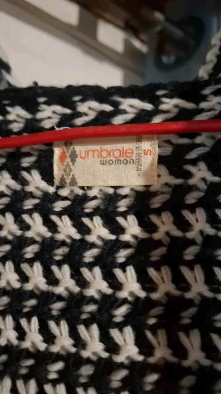 Cardigan de punto blanco y negro Umbrale - 2
