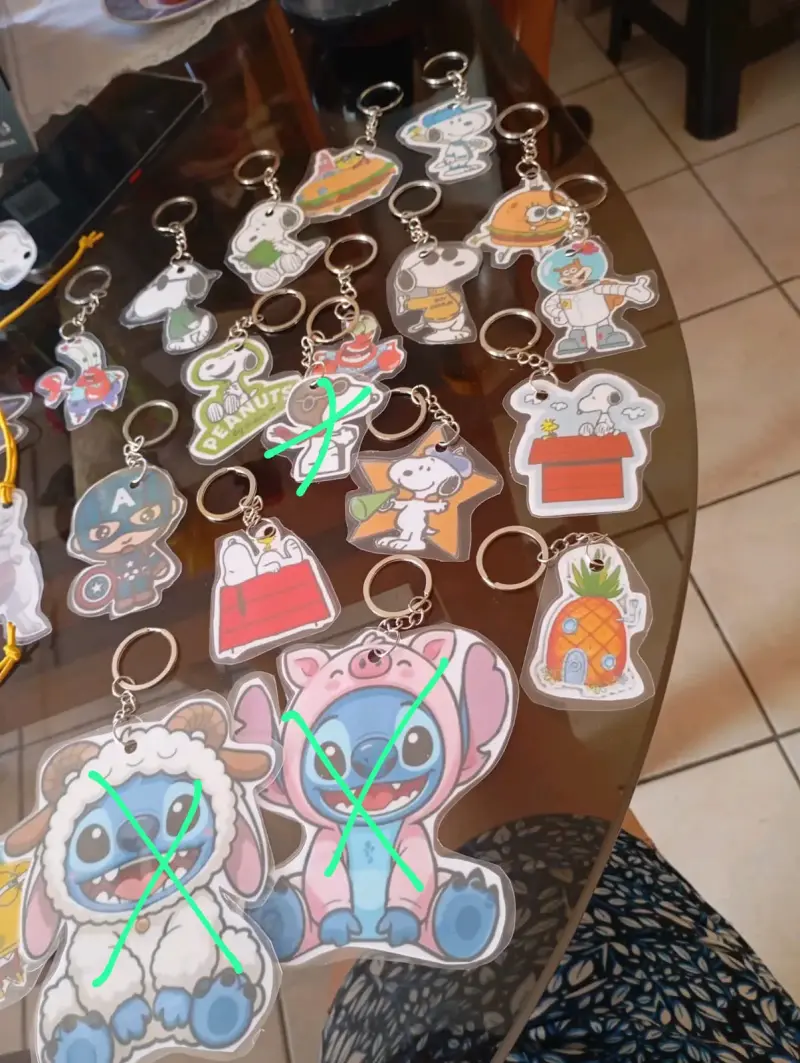 Set de colgantes y llaveros de personajes animados - 4