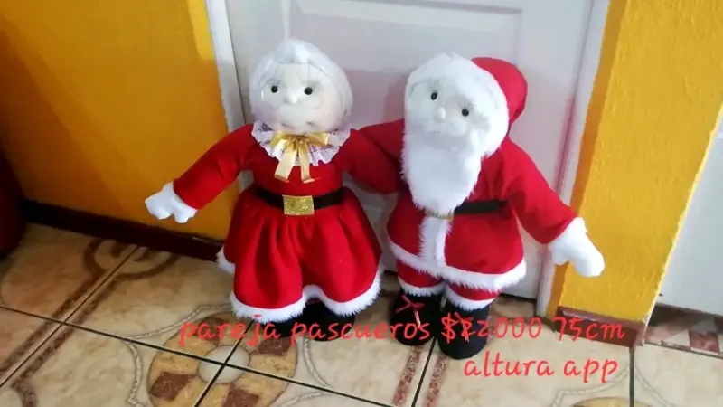 Pareja de muñecos pascueros navideños 75cm - 1