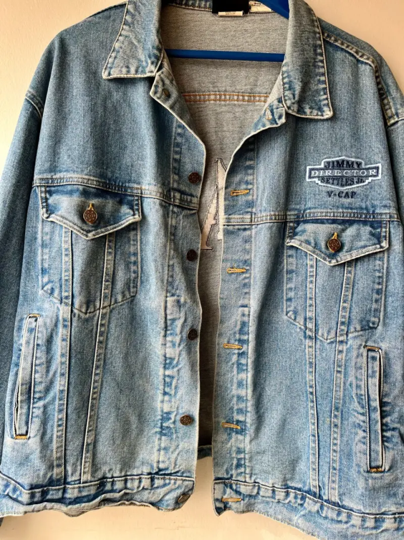 Chaqueta de mezclilla azul estilo vintage - 3