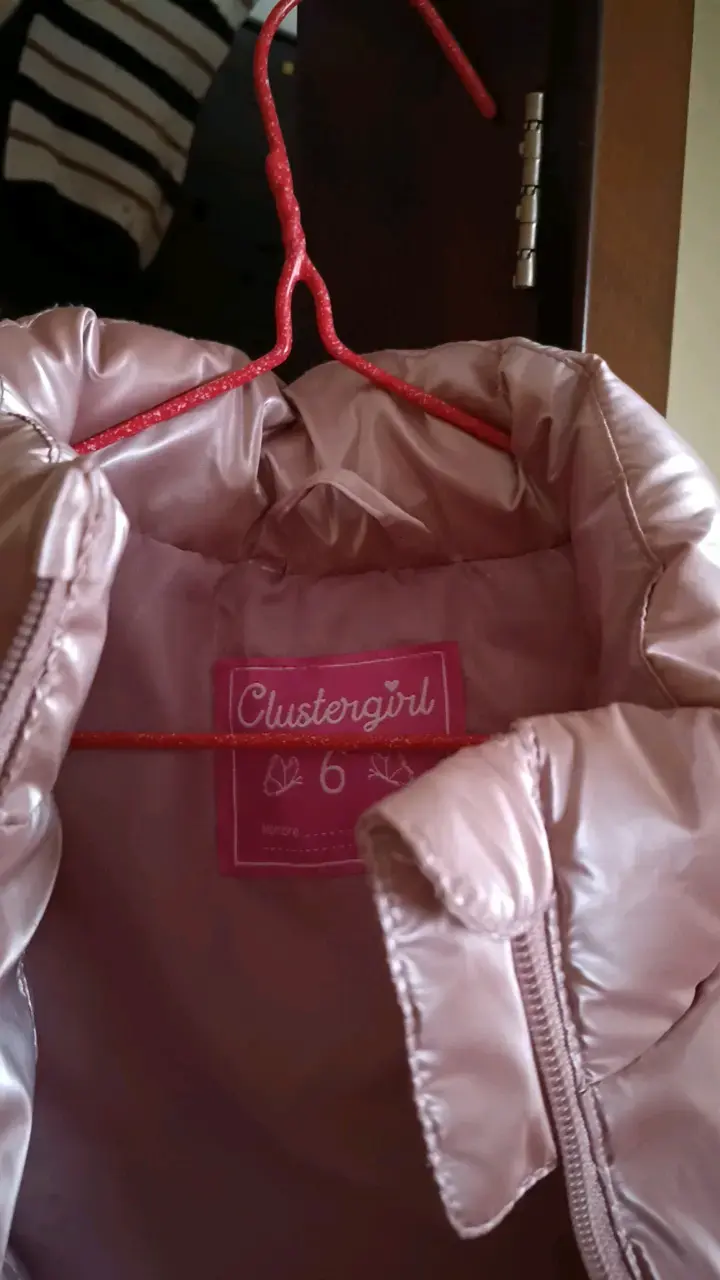 Chaleco acolchado rosado para niña Clustergirl - 2