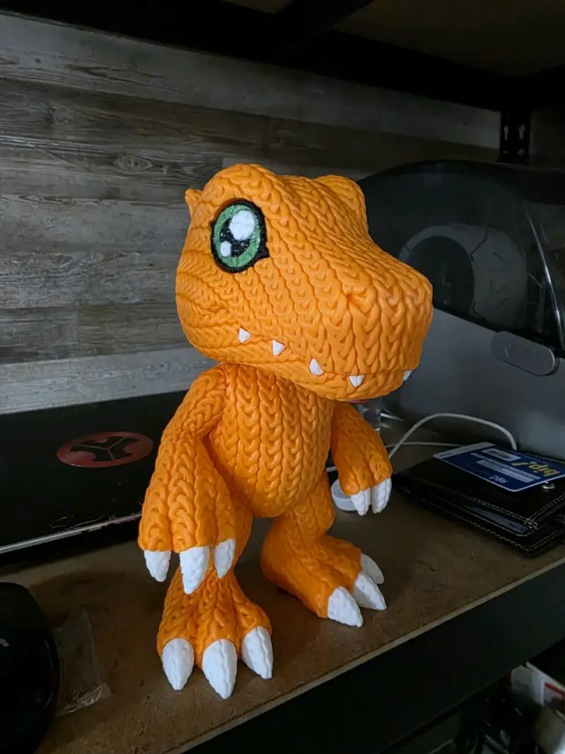 Figura Digimon Agumon Crochet Impreso en 3D - 2