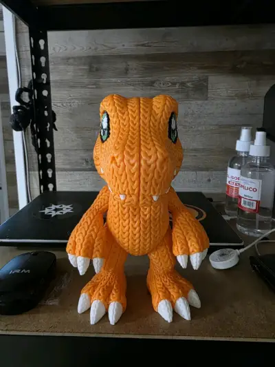 Figura Digimon Agumon Crochet Impreso en 3D - miniatura 3