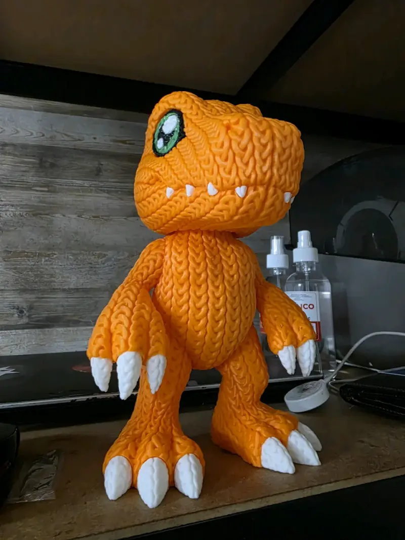 Figura Digimon Agumon Crochet Impreso en 3D - 4