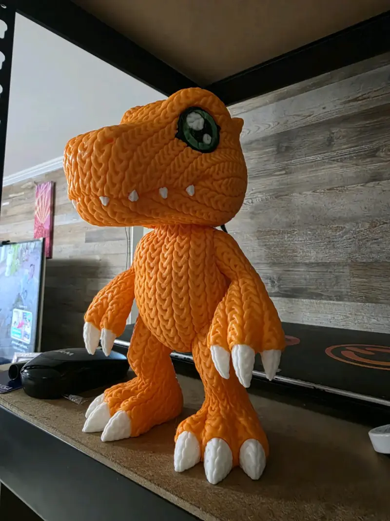 Figura Digimon Agumon Crochet Impreso en 3D - 5