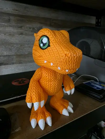 Figura Digimon Agumon Crochet Impreso en 3D - miniatura 6