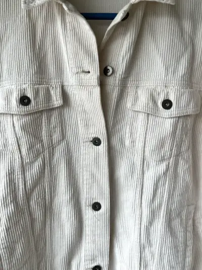 Chaqueta de pana beige Zara para mujer - miniatura 5