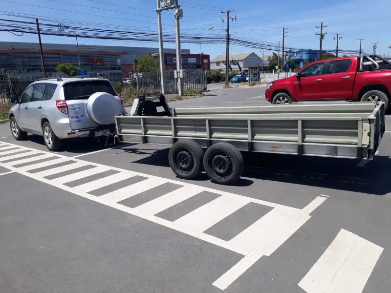 Carro de arrastre metálico con rejilla - 6