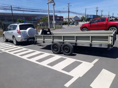 Carro de arrastre metálico con rejilla - miniatura 6