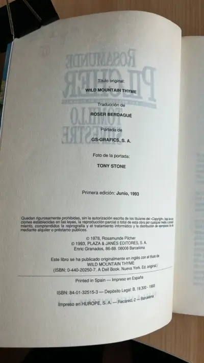 Libro 'Tomillo Silvestre' de Rosamunde Pilcher - miniatura 3