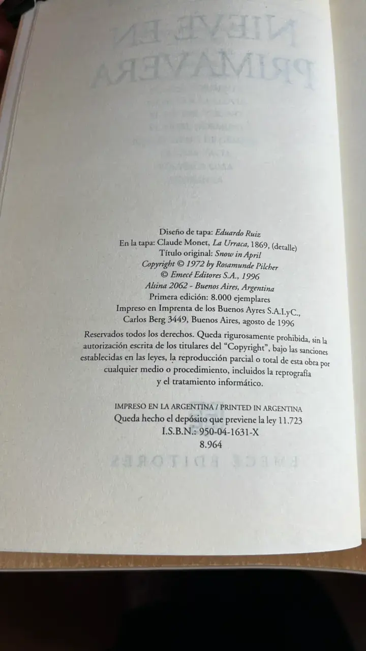 Libro 'Nieve en Primavera' de Rosamunde Pilcher - 3