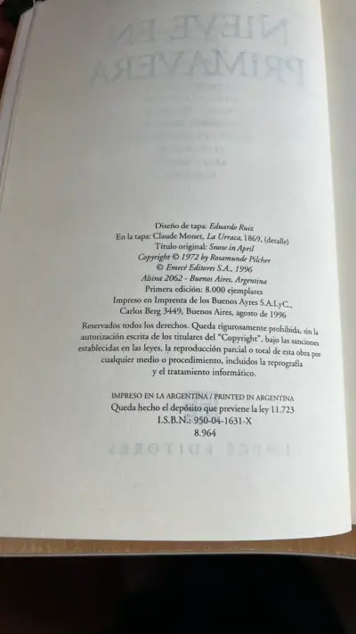 Libro 'Nieve en Primavera' de Rosamunde Pilcher - miniatura 3