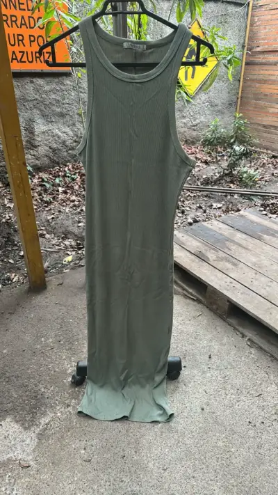 Vestido largo verde sin mangas ClusterTrendy - miniatura 1