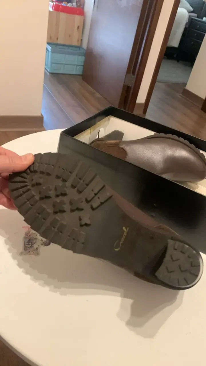 Botines de cuero marrón con tacón alto - 3