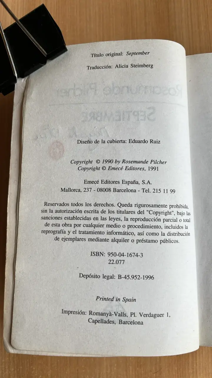 Libro 'Septiembre' de Rosamunde Pilcher - 3