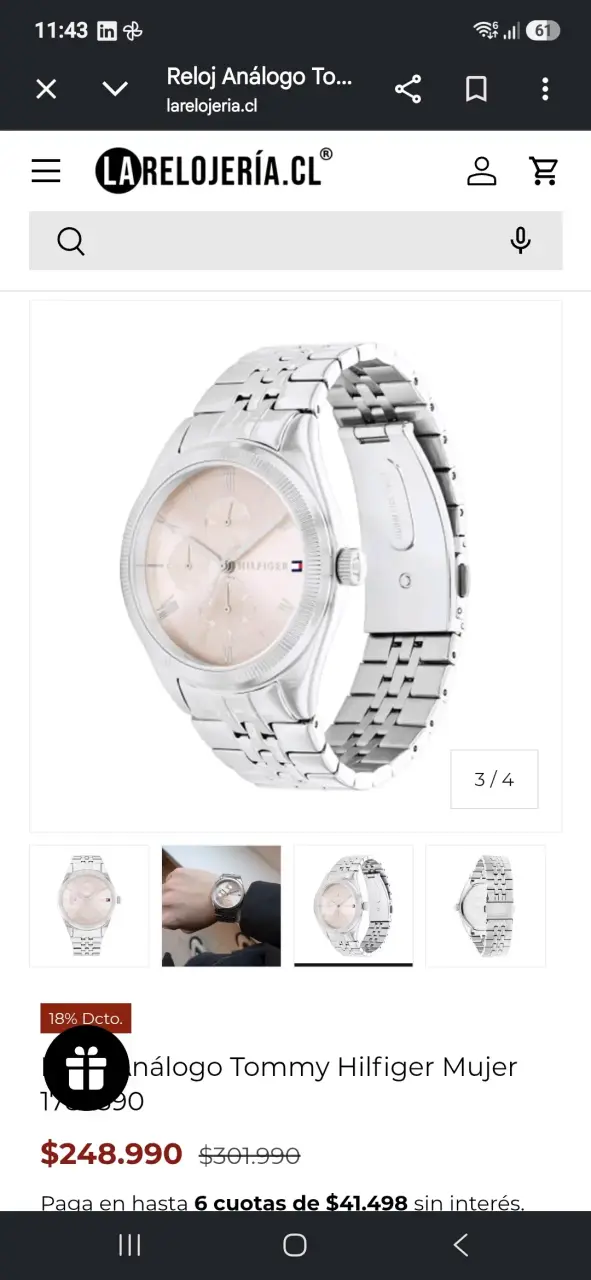 Reloj Análogo Tommy Hilfiger Mujer Plateado - 2