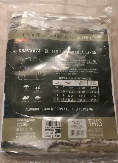 Camiseta térmica juvenil Tais blanca - miniatura 2