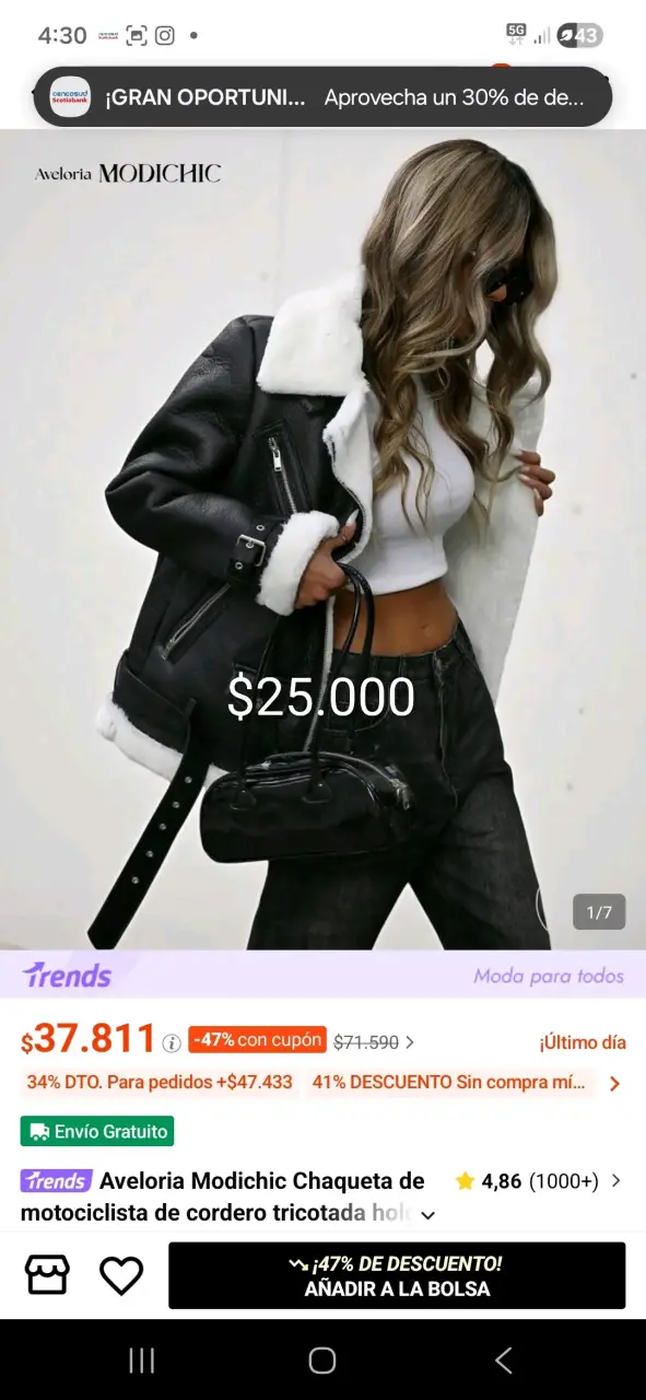 Chaqueta de motociclista Aveloria Modichic negra