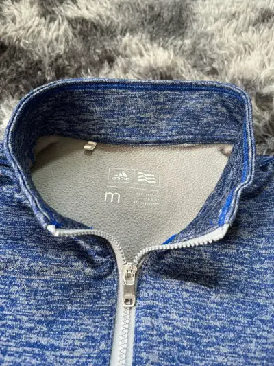 Polerón Deportivo Azul Adidas Mujer - miniatura 4