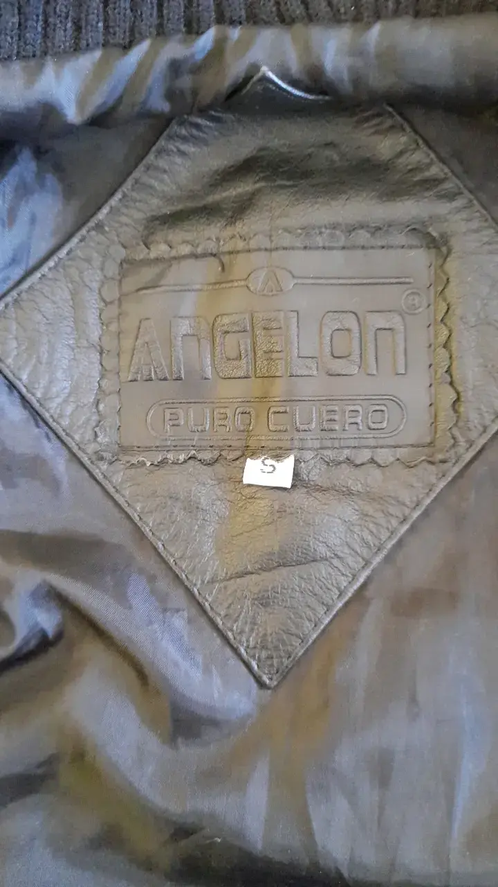 Chaqueta de cuero negra Angelon talla S - 2